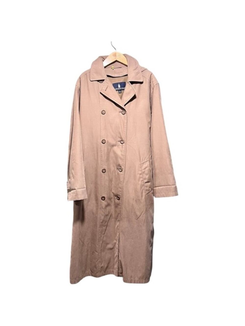 London Fog Classic Trench Coat Womens Size 12 Beige Double Breasted